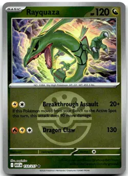 Pokemon Rayquaza Ascended Heroes ASC #153/217 Rare Reverse Holo NM ON SALE! - Image 1