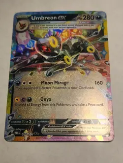 Pokemon TCG Umbreon EX 060/131 Prismatic Evolutions Card Near Mint Condition - Image 1