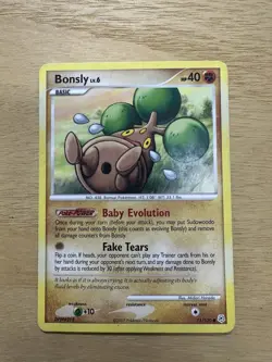 Pokemon Bonsly Diamond & Pearl 71/130 Common Regular Basic 40 HP English Card - Image 1