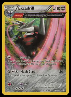 Excadrill 97/160 Holo Rare Primal Clash Pokemon Holo Lightly Played - Image 1