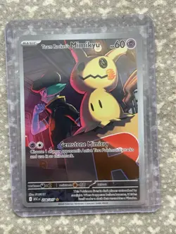 Pokemon Team Rocket's Mimikyu IR Full Art Holo Sv 238/217 60 HP - Image 1