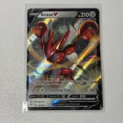 Pokemon Scizor V Ultra Rare Full Art Holo Darkness Ablaze 118/189 - Image 1