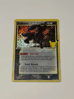 Umbreon Gold Star 17/17 - Pokemon Celebrations 25th Anniversary Holo Rare - NM/M - Image 1