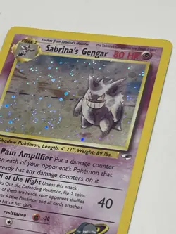 WOTC Pokemon TCG Gym Challenge Sabrina's Gengar 14/132 Holo Rare SWIRL LP-MP - Image 5