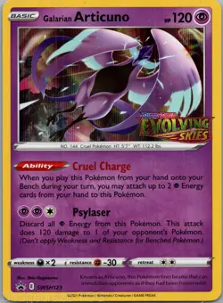 Galarian Articuno SWSH123 Promo SWSH Black Star Pokemon NM - Image 1