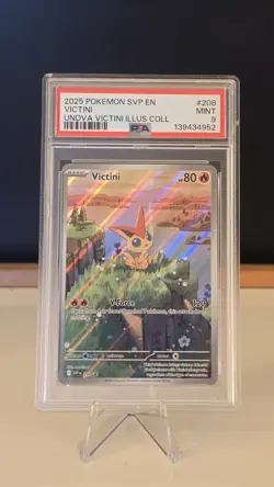 2025 POKEMON SVP EN-SV BLACK STAR PROMO #208 VICTINI PSA 9 - Image 2