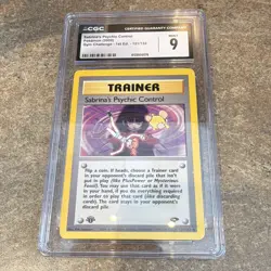 CGC 9 Sabrina's Psychic Control Gym Challenge 1st Ed 121/132 2000 Regular - Image 1