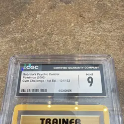 CGC 9 Sabrina's Psychic Control Gym Challenge 1st Ed 121/132 2000 Regular - Image 3