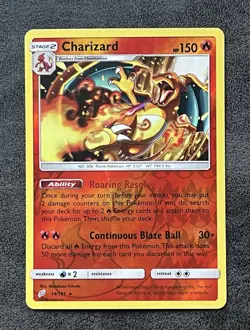 Pokemon TCG Sun & Moon Team Up Reverse Holo Charizard 14/181 LP - Image 1