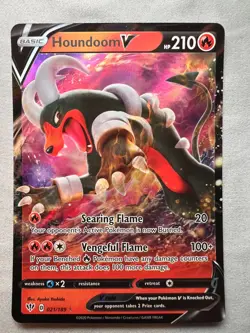 Pokemon - Houndoom V 021/189 - Ultra Rare- Darkness Ablaze - Near Mint - Image 1
