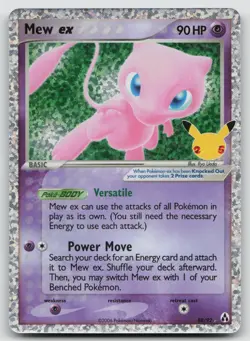 Mew ex 88/92 Classic Collection Celebrations: Classic Collection Pokemon Holo NM - Image 1