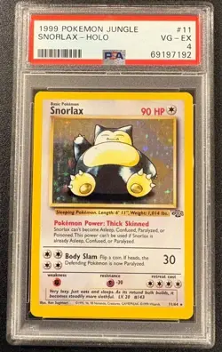 1999 Pokemon Jungle Snorlax #11/64 PSA 4 - Image 1