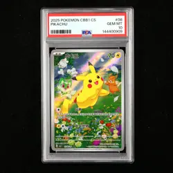 PSA 10 GEM MT 2025 Pokemon CHN Pikachu G CBB1C 07 08/09 - Image 1