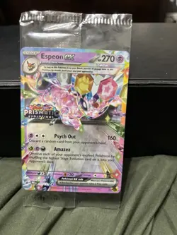 Pokemon Espeon EX 034/131 Prismatic Evolutions Stamp Promo Sealed - Image 1