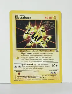 Electabuzz #2 WB Pokemon First Movie Gold Stamp WoTC Black Star Promo 1999 LP - Image 1