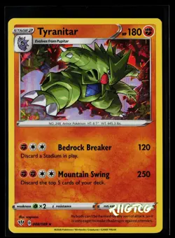 Tyranitar 088/189 Holo Darkness Ablaze Pokemon Holo NM Holo - Image 1