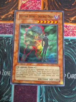 Yu-Gi-Oh! Destiny Hero - Double Dude POTD-EN012 Super Rare 1st Ed Near Mint a1/ - Image 1