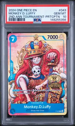 2024 ONE PIECE PROMOS #043 MONKEY D. LUFFY PSA 10 - Image 1