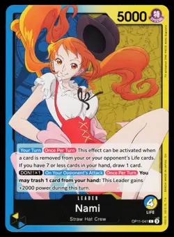 Nami (041) OP11-041 Leader A Fist of Divine Speed One Piece Near Mint - Image 1
