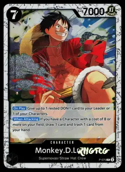 Monkey.D.Luffy (Pirate Foil) P-075 Prb-02 One Piece NM - Image 1