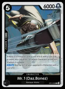Mr.1(Daz.Bonez) OP14-090 Rare The Azure Sea's Seven One Piece Near Mint - Image 1
