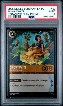 Snow White Fairest in the Land 23 Disney Lorcana Promo Cards Foil PSA 9 Low Pop - Image 1