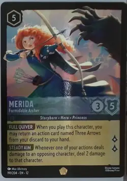 Disney Lorcana Wilds Unknown Merida 191/204 Cold Foil - Image 1