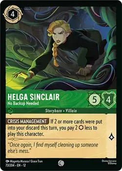 Helga Sinclair - No Backup Needed 73/204 COLD FOIL Wilds Unknown Disney Lorcana - Image 1