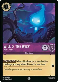 Will o' the Wisp - Forest Spirit 47/204 COLD FOIL Wilds Unknown Disney Lorcana - Image 1
