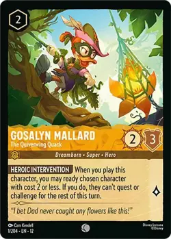 Gosalyn Mallard-The Quiverwing Quack 1/204 COLD FOIL Wilds Unknown Lorcana - Image 1