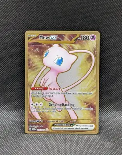 MEW 205/165 Scarlet Violet 151 Promo Gold Hyper Rare METAL Pokemon Card Near Min - Image 1
