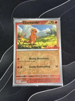 Pokemon Charmander GameStop Promo Card Sealed 004/165 Reverse Holo - Image 1