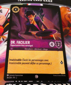 LORCANA TRADING CARD GAME TCG DISNEY CHAPITRE 2 CARTE DR FACILIER 38/204 FR NM - Image 1
