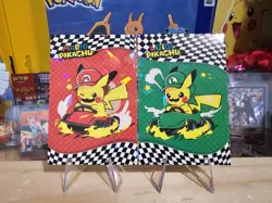 Pokemon Electric Pika Card Database - Pikachu Mario Cart & Luigi - Lot Of 2 - Image 1