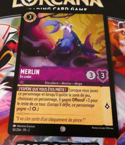 LORCANA TRADING CARD GAME TCG DISNEY CHAPITRE 2 CARTE MERLIN 50/204 FR NM - Image 1