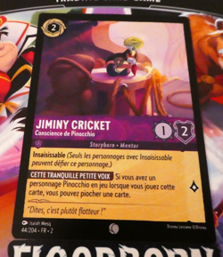 LORCANA TRADING CARD GAME DISNEY CHAPITRE 2 CARTE JIMINY CRICKET 44/204 FR NM - Image 1