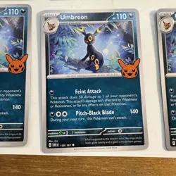 27x Umbreon 130/197 Pokemon Trick Or Trade 2024 Lot NM Halloween Cards - Image 4