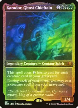 MTG - Karador, Ghost Chieftain - Etched Foil - Commander Legends - Magic - Image 1