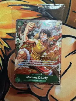 Monkey.D.Luffy P-135 Winner Stamp OP16 Pre-Release Event Promo Card Sealed - Image 1