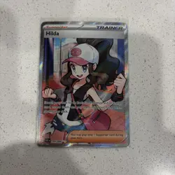 Pokemon TCG Hilda Full Art Ultra Rare White Flare Holo Card 164/086 - Image 1