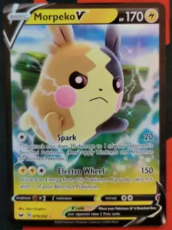 Pokemon TCG Card Sword And Shield Morpeko V #79/202 Ultra Rare NM Fresh Pull - Image 1
