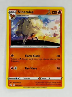 Pokemon TCG Card Sword and Shield Ninetales 023/202 Rare - Image 1