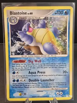 Pokemon TCG Blastoise Holo Rare Card 2/127 Platinum Base Set 2009 - Image 1