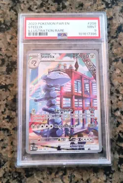 ✨Steelix Illustration RARE Pokemon Card PSA 9 MINT Paradox Rift 208/182 (2023)🪨 - Image 1