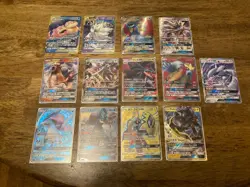 Japanese/English Pokemon GX/Tag Team 13 Card Lot Lugia Entei Psyduck Salamence - Image 1