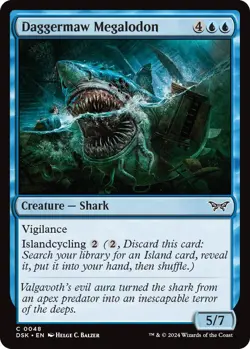 Daggermaw Megalodon [DSK - 48] Foil Common NM Duskmourn: House of Horror MTG - Image 1