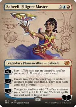 Saheeli, Filigree Master (Borderless) - Foil NM MTG The Brothers' War - Image 1