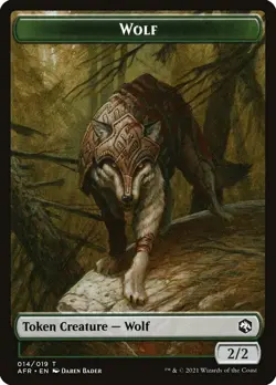 Wolf   Icingdeath, Frost Tongue (002) Foil Token Forgotten Realms MTG - Image 1