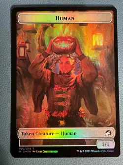 MTG Human (001) Treefolk (012) Double-sided Token Foil Innistrad MID NM - Image 2