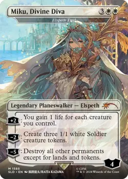 Miku, Divine Diva - Elspeth Tirel [SLD] NM MTG Magic the Gathering - Image 1